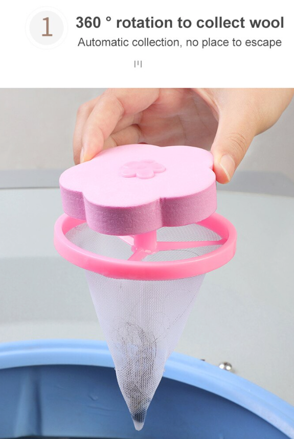 2 Pcs Floating Animal Fur Catcher Laundry Lint Animal Hair Remover For