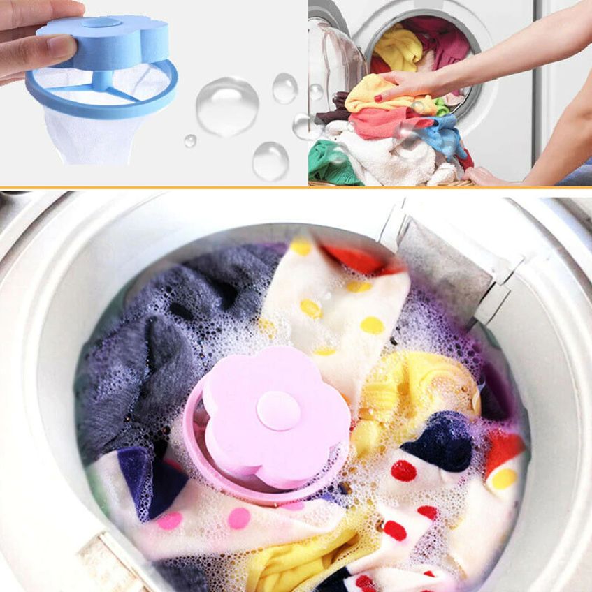 2 Pcs Floating Animal Fur Catcher Laundry Lint Animal Hair Remover For