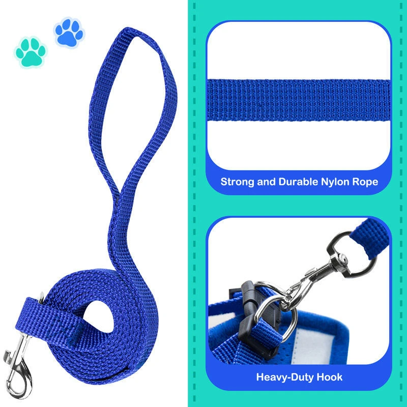 Harnais Réglable pour Chat et Chien avec Système Réfléchissant