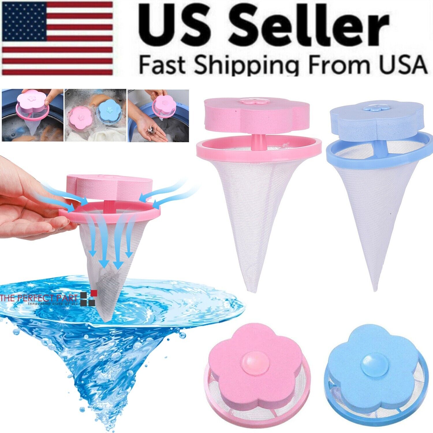 2 Pcs Floating Animal Fur Catcher Laundry Lint Animal Hair Remover For