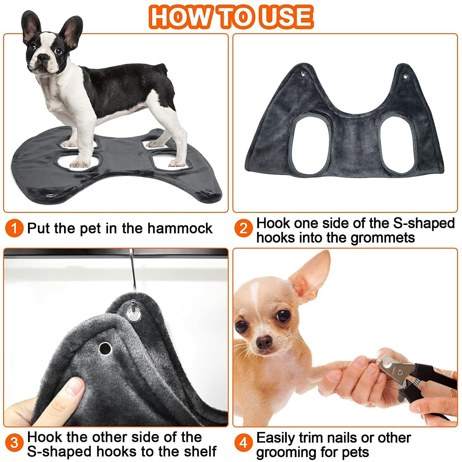 Harnais de toilettage suspendu pour chien et chat