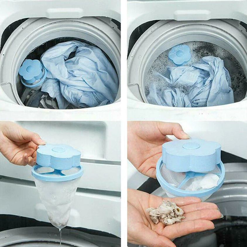 2 Pcs Floating Animal Fur Catcher Laundry Lint Animal Hair Remover For