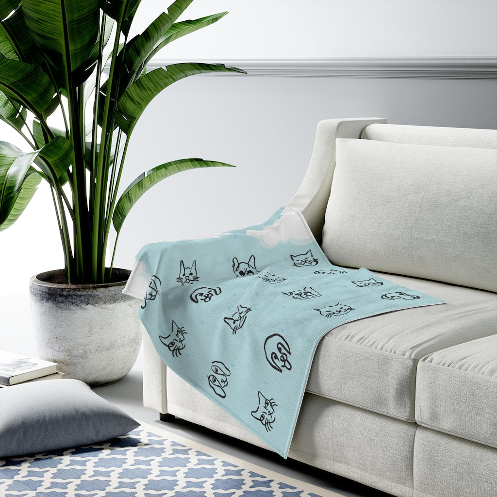 Couverture en Velours Chats et Chiens