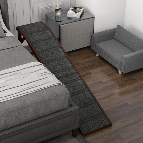 Rampe pour Chien PawHut pour Lit, Rampe pour Chiens avec Tapis Antidérapant