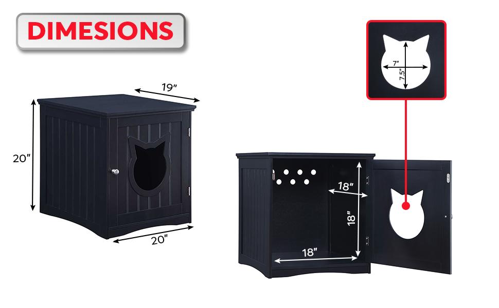 Table de Nuit pour Chat avec Enclosure