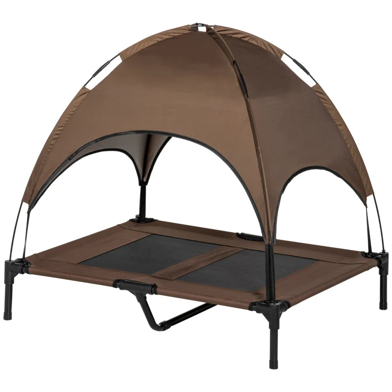 Lit pour chien surélevé et portable avec auvent de protection UV