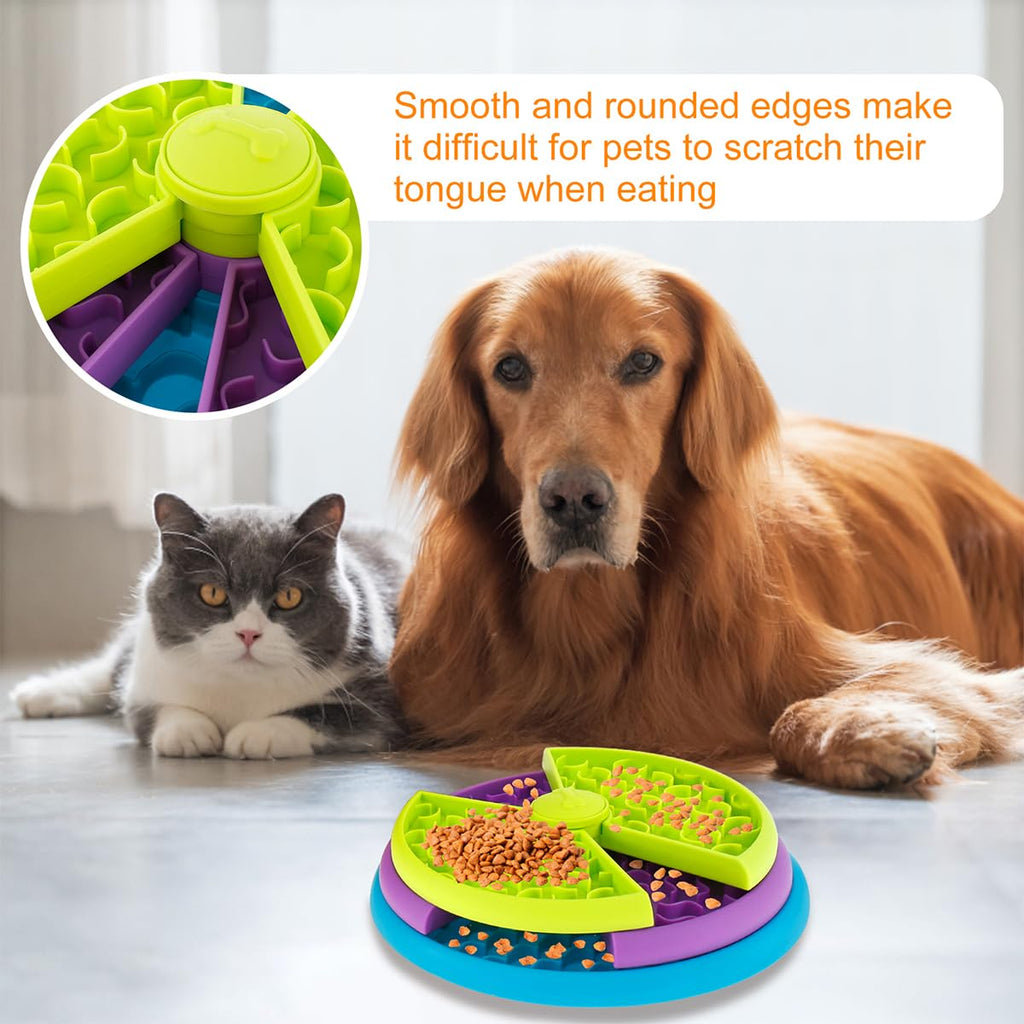 Bol Anti-Étouffement pour Chats et Chiens - 3 en 1