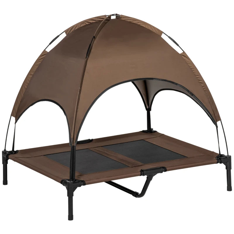 Lit pour chien surélevé et portable avec auvent de protection UV