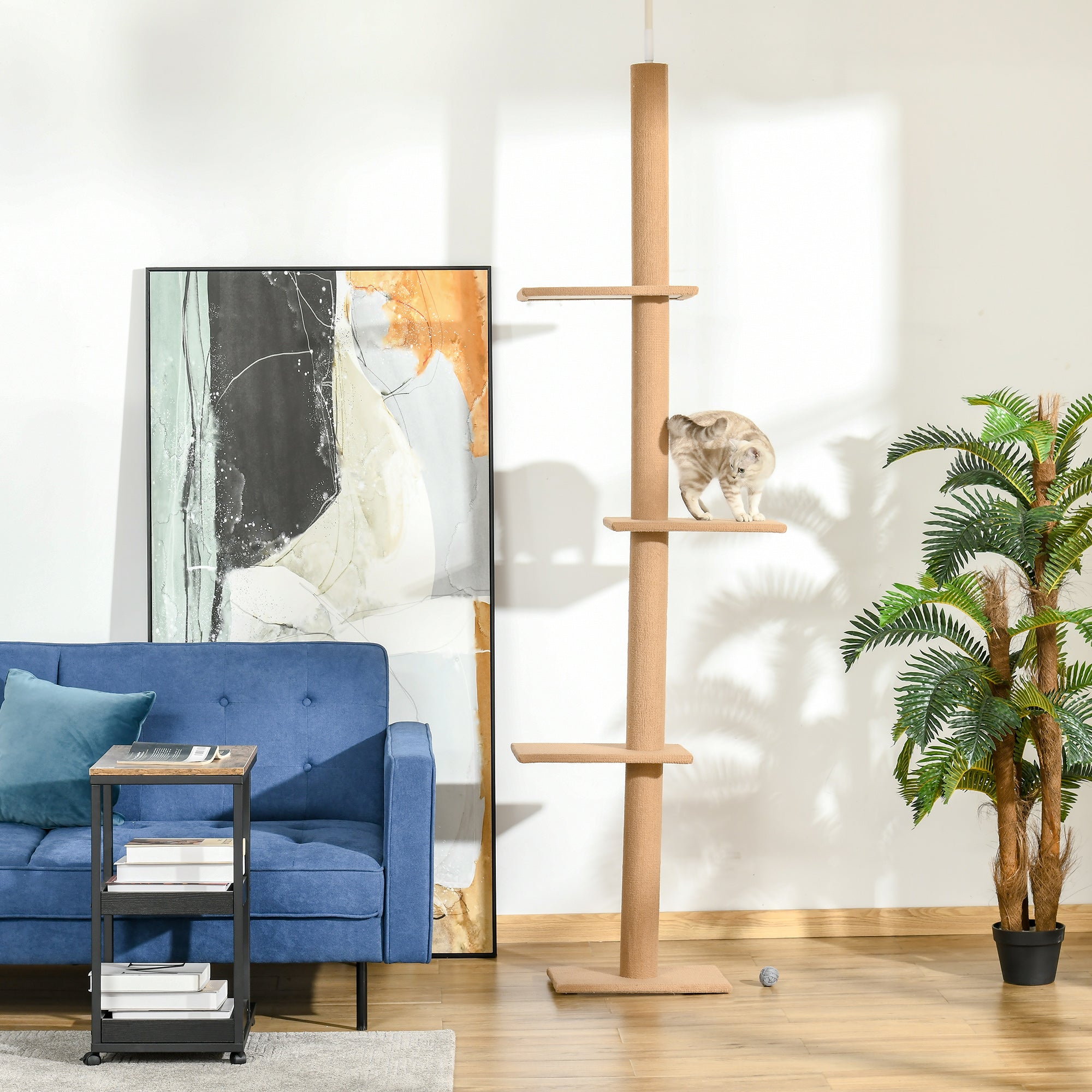 Floor-to-Ceiling Chat Arbre Chat Climbing Tower avec Sisal-Covered