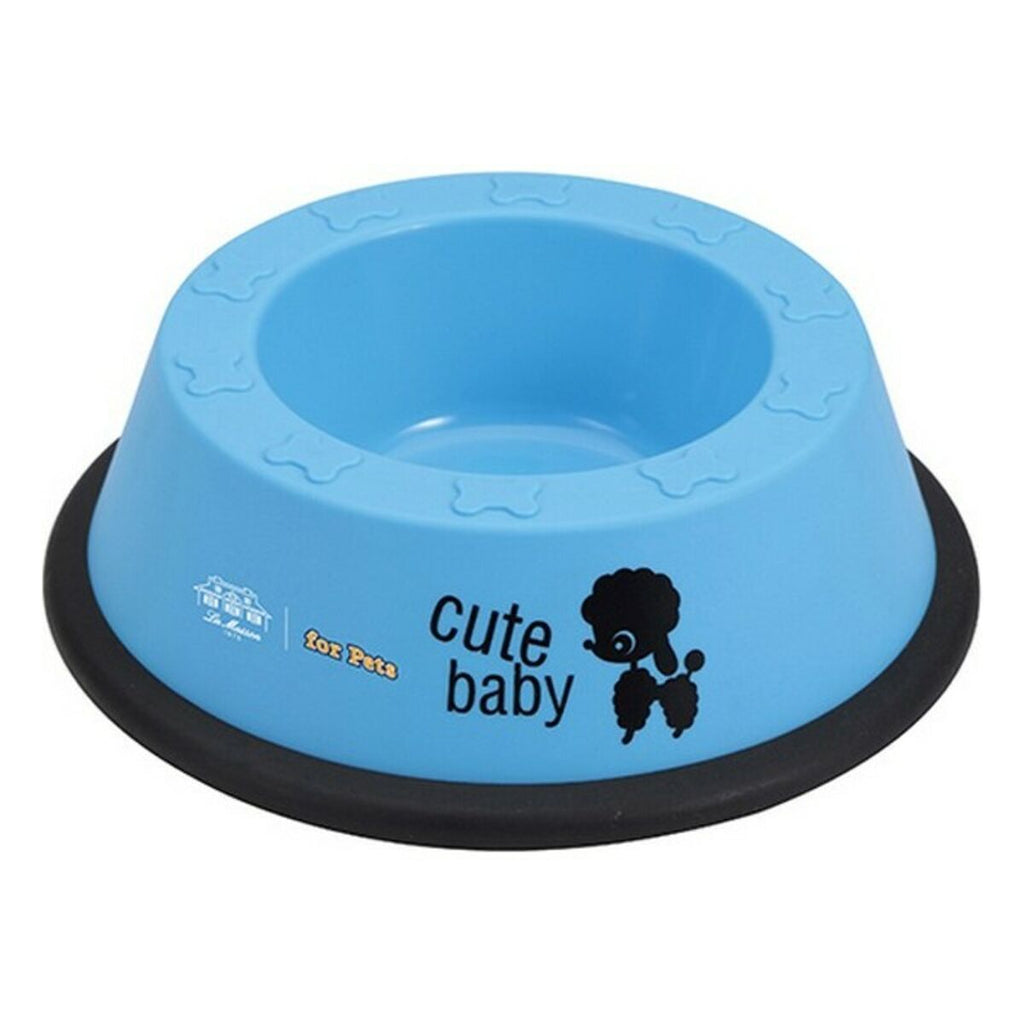 Gamelle pour animaux Cœurs & Amis L Bleue en Plastique