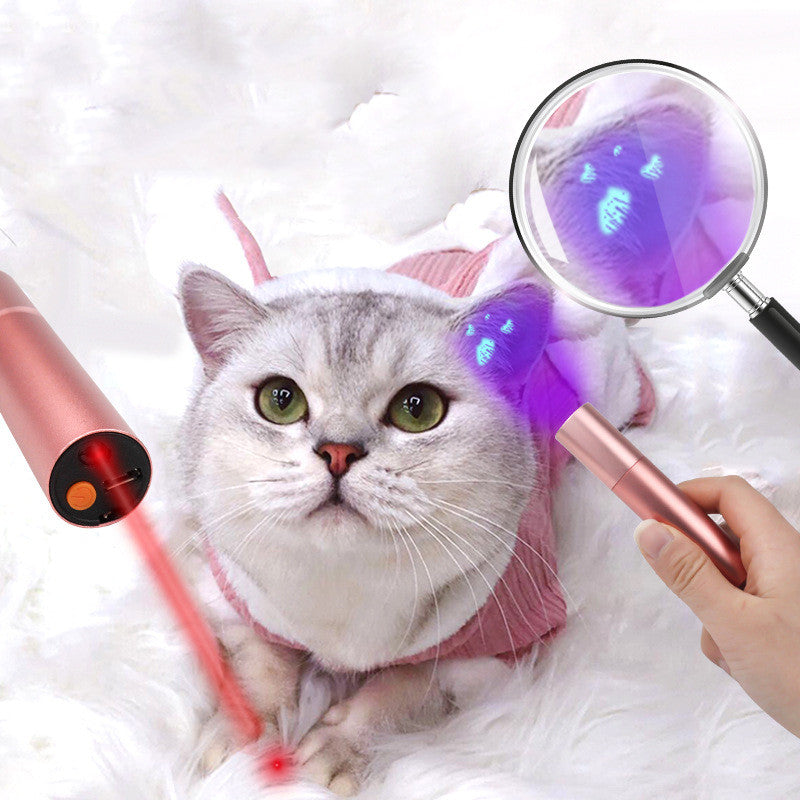 2 in 1 Chat Detection Lamp Laser Funny Chat Stick Test Pen