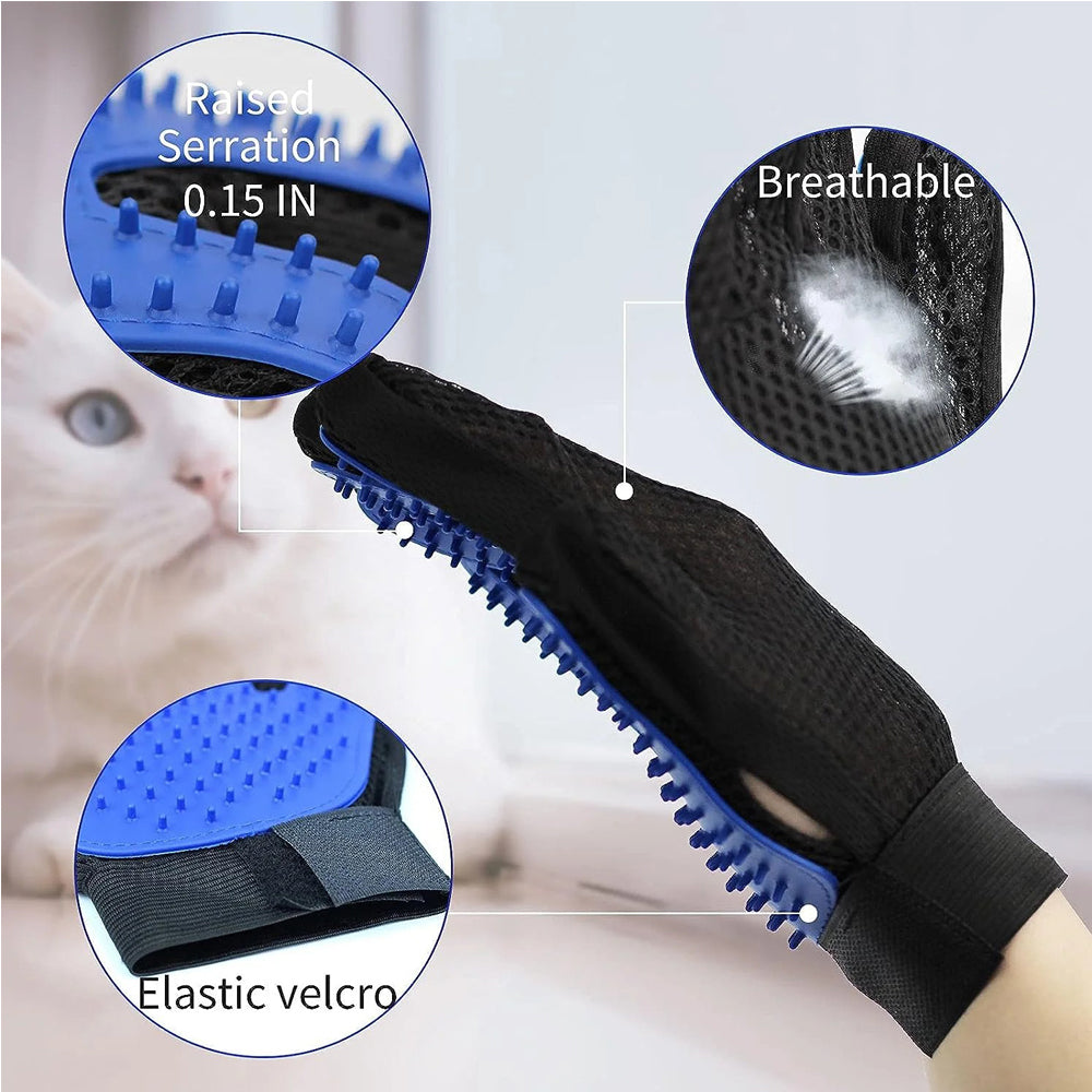 1 Paire de Gants de Toilettage pour Animaux Chat Chien Lapins Cheval