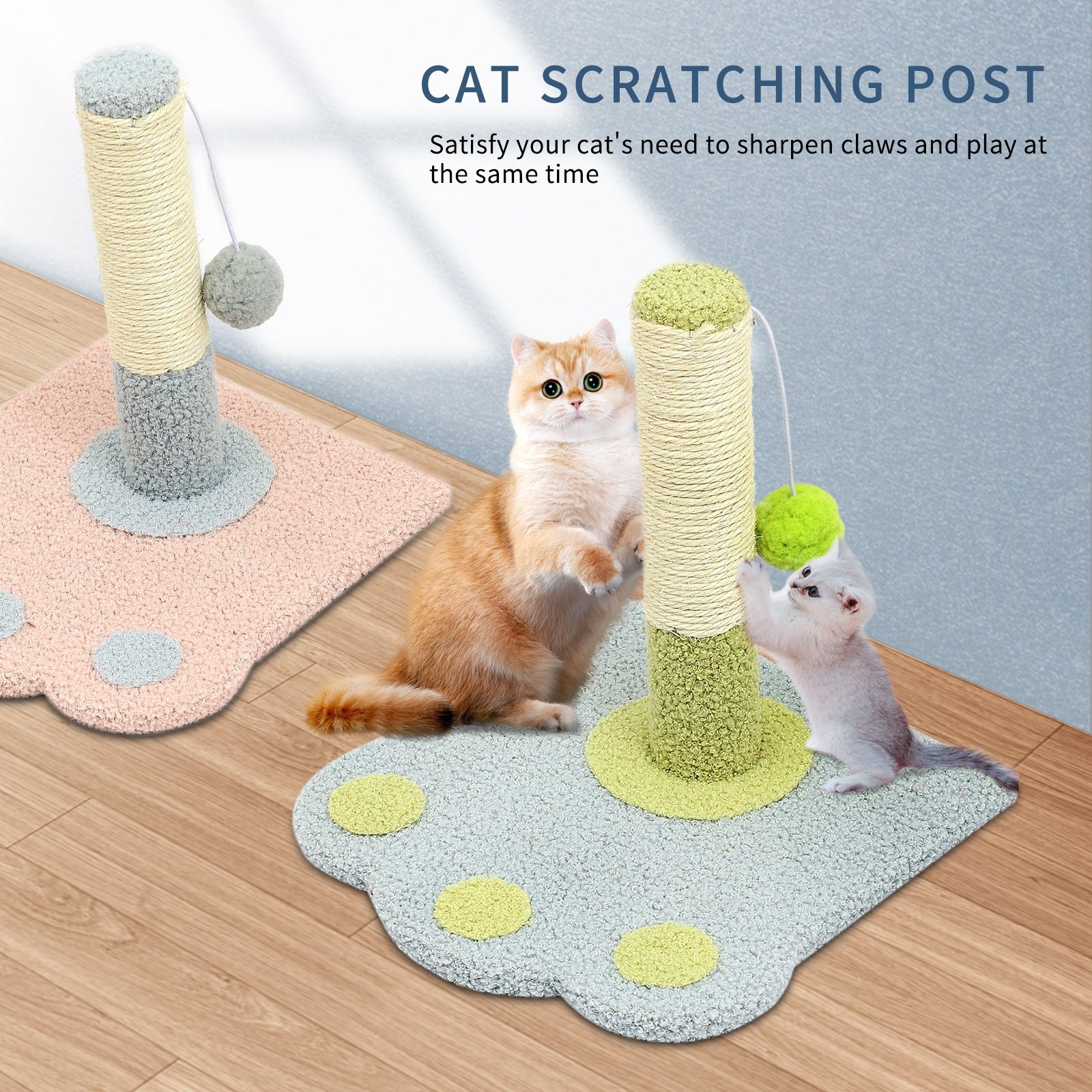 Colonnes à gratter avec empreintes de pattes mignonnes