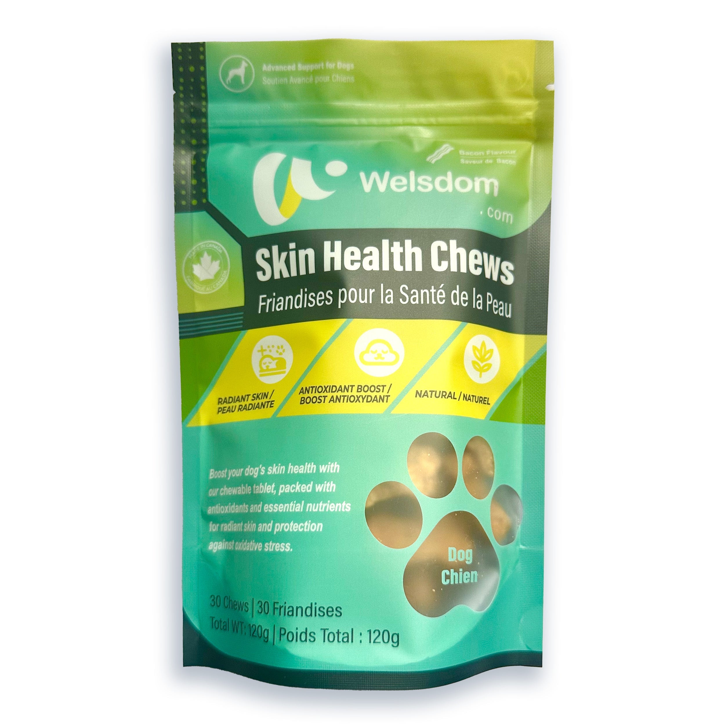 Friandises pour la santé de la peau des chiens – Omega-3 et antioxydants