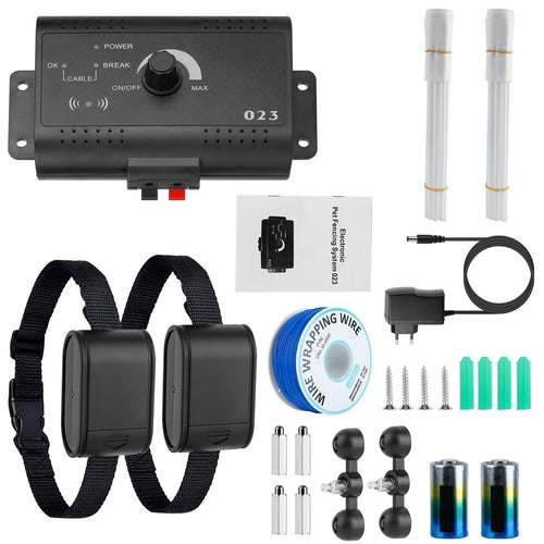 1Set Electric Chien Fence System Animal Tone Shock Boundary Containment
