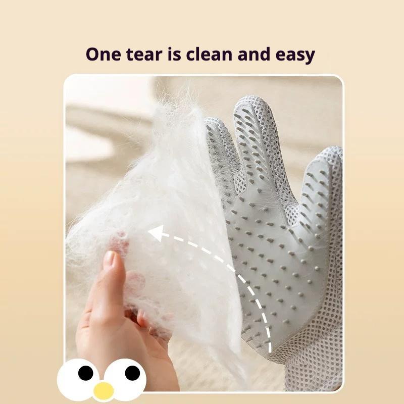 Gants et brosses de toilettage 2-en-1 pour animaux