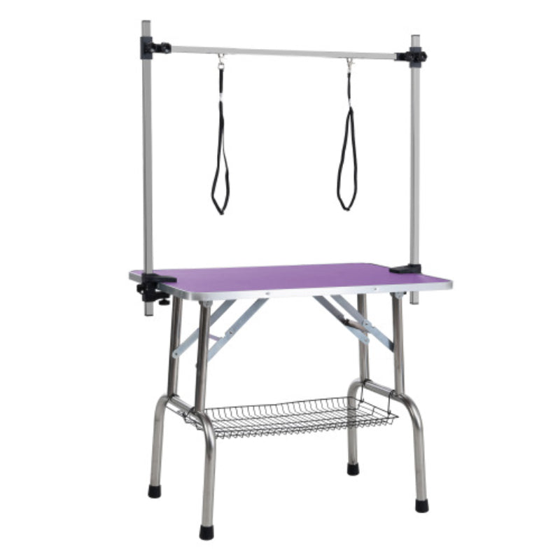 Table de Toilettage en Acier Inoxydable - Confort et Sécurité