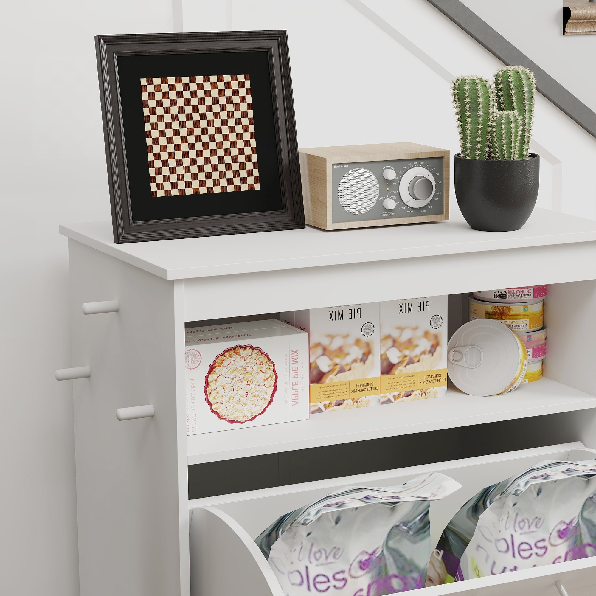 Station de Nourriture pour Animaux avec Rangement