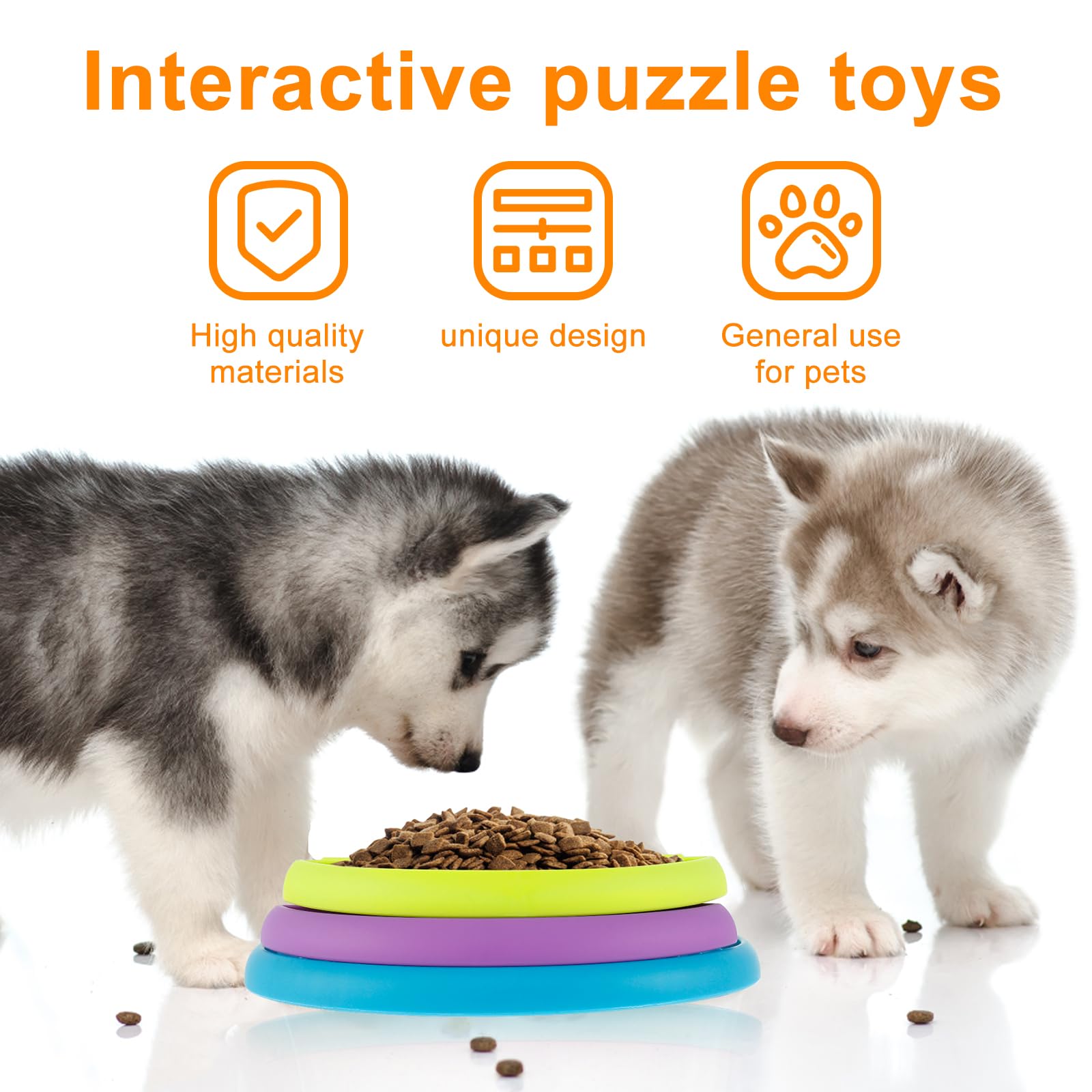 Bol Anti-Étouffement pour Chats et Chiens - 3 en 1