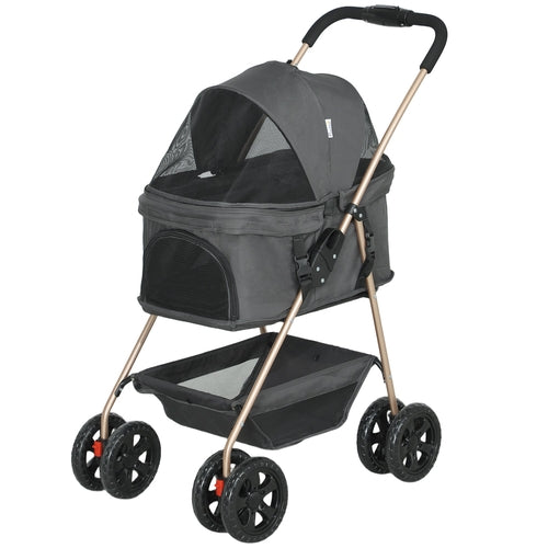 3 in 1 Animal Stroller avec Detachable Transport, Foldable Chien Stroller