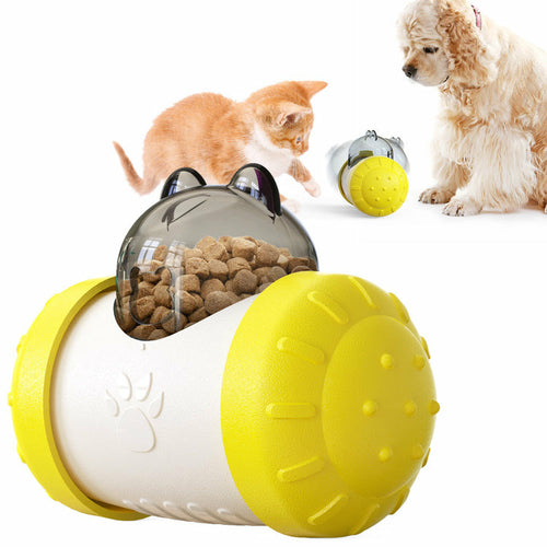 Balle interactive pour chiens et chats avec distributeur de nourriture