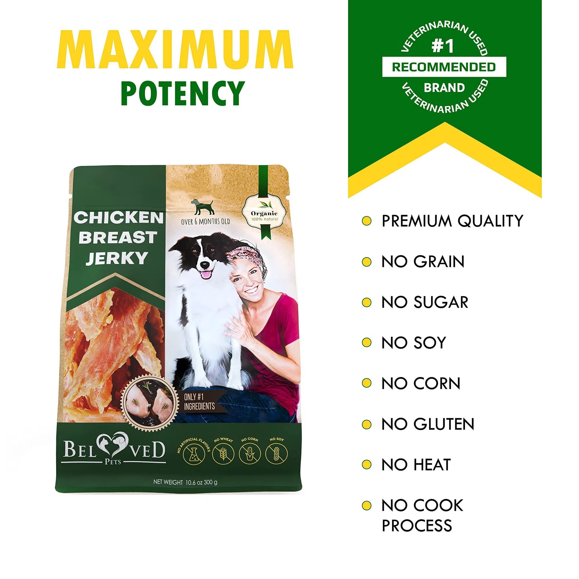 Friandises au Poulet pour Chien 100% Naturelles et Biologiques