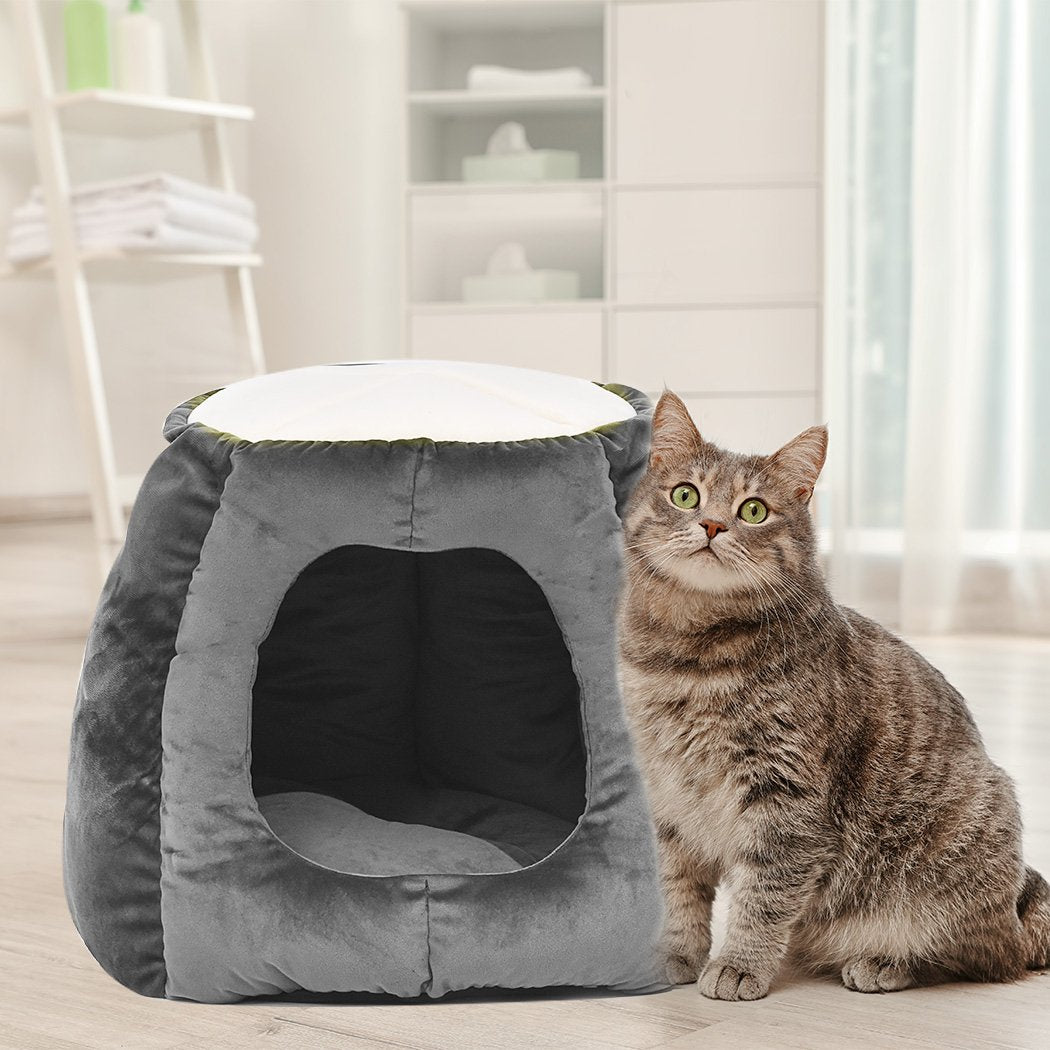 Lit pour chat igloo en forme de château