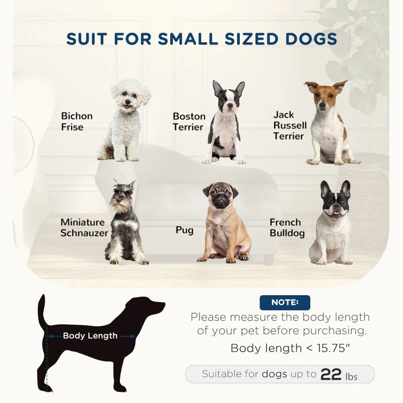 Canapé douillet pour petits chiens avec rangement pratique