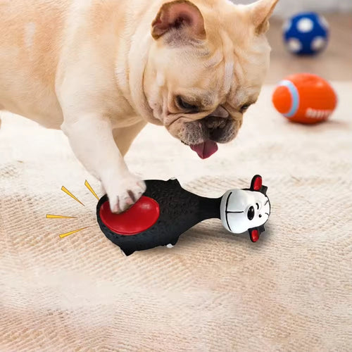 4 jouets à mâcher en latex pour chien avec son