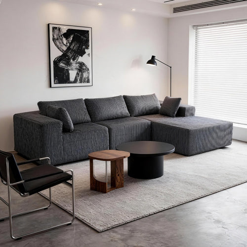 Gray Versatile Modular Sofa Lit - Space-Saving, No Assembly