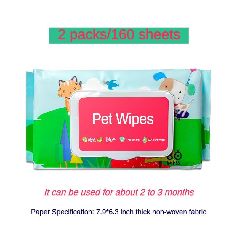 Lingettes Humides pour Chien et Chat, Sans Parfum, à Base de Plantes