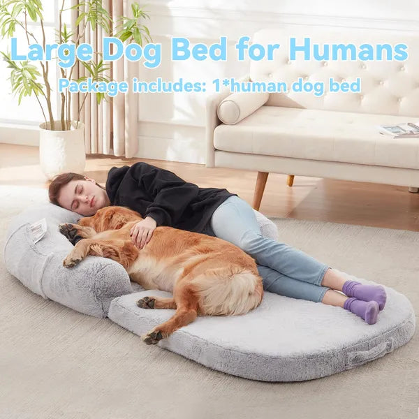Lit pliable en peluche pour chien : confort ultime à emporter