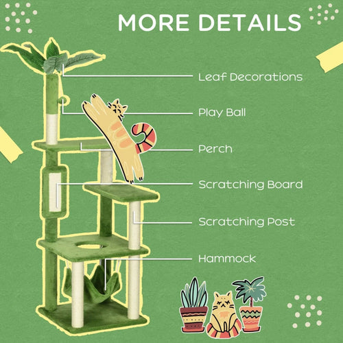 Arbre à chat vert : confort et jeux pour votre félin
