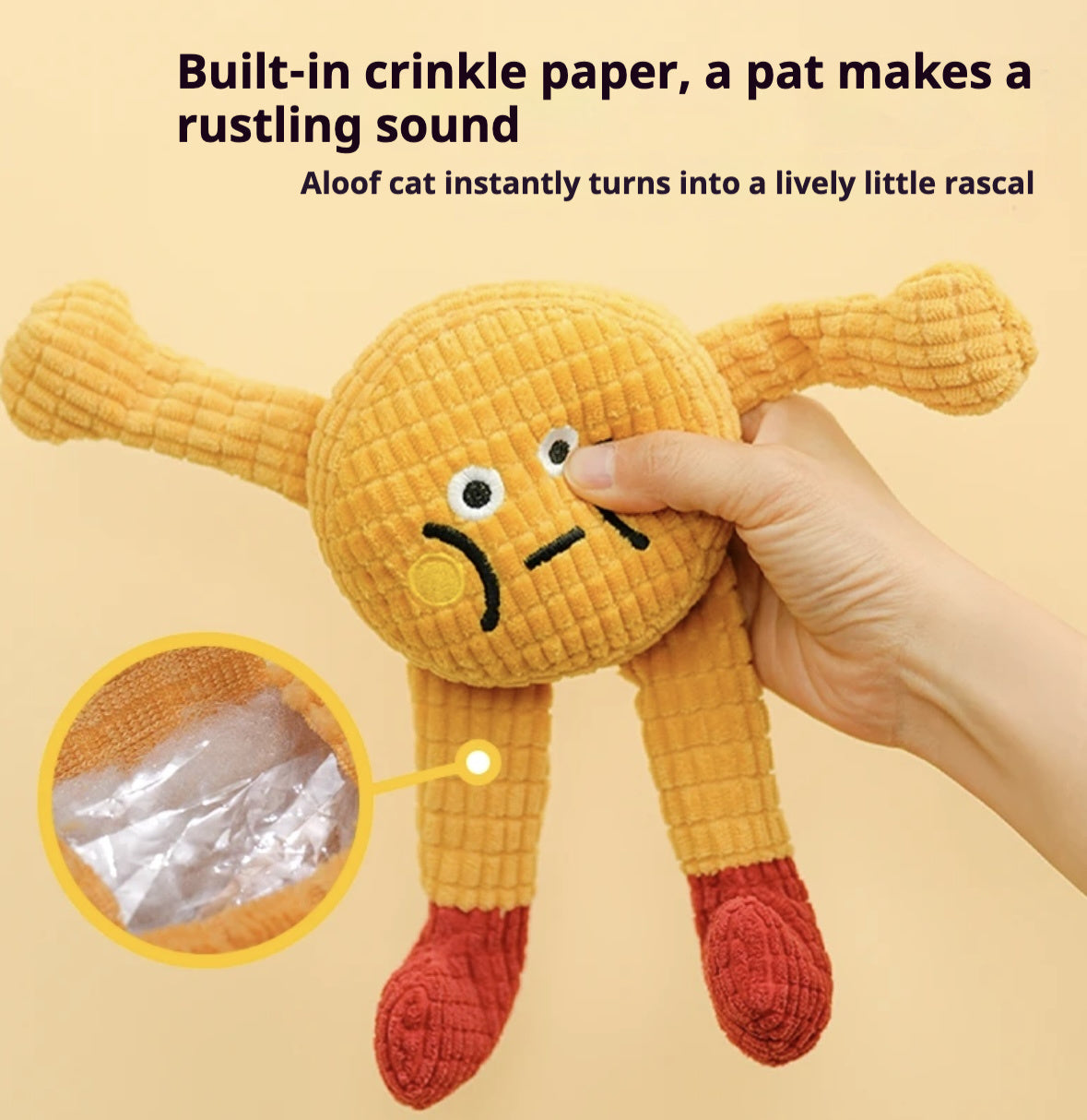 Jouets à Gratter en Herbe à Chat Adorables avec Sifflement
