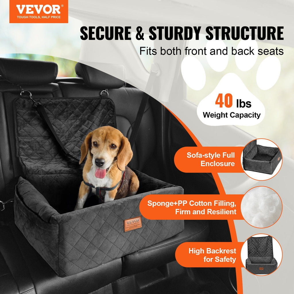 Siège Auto Booster pour Chien Petit à Moyen jusqu'à 18 kg