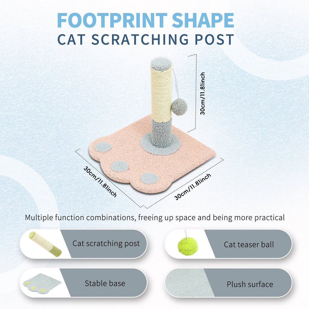 Colonnes à gratter avec empreintes de pattes mignonnes