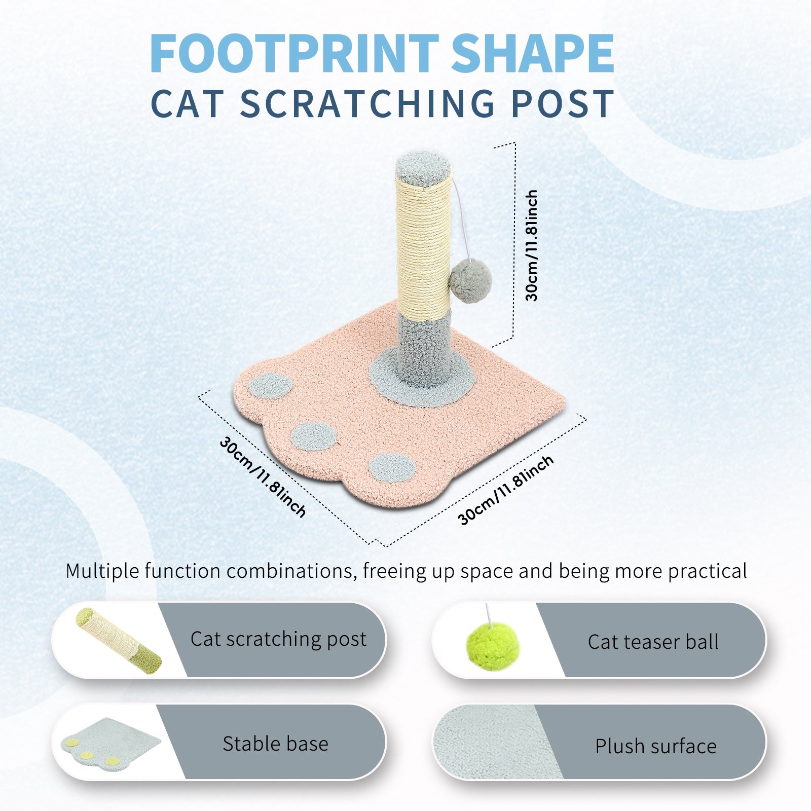 Colonnes à gratter avec empreintes de pattes mignonnes