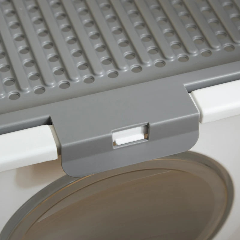 Bac à Litière Couvert, Bac à Litière Facile à Nettoyer avec Entrée Frontale