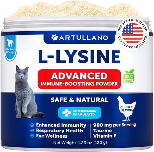Ne pas vendre sur Amazon L-Lysine pour chats Poudre de supplément de lysine