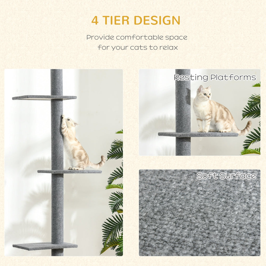 Arbre à Chat Haut en Sisal - Sécurisez le Grattage de Votre Félin