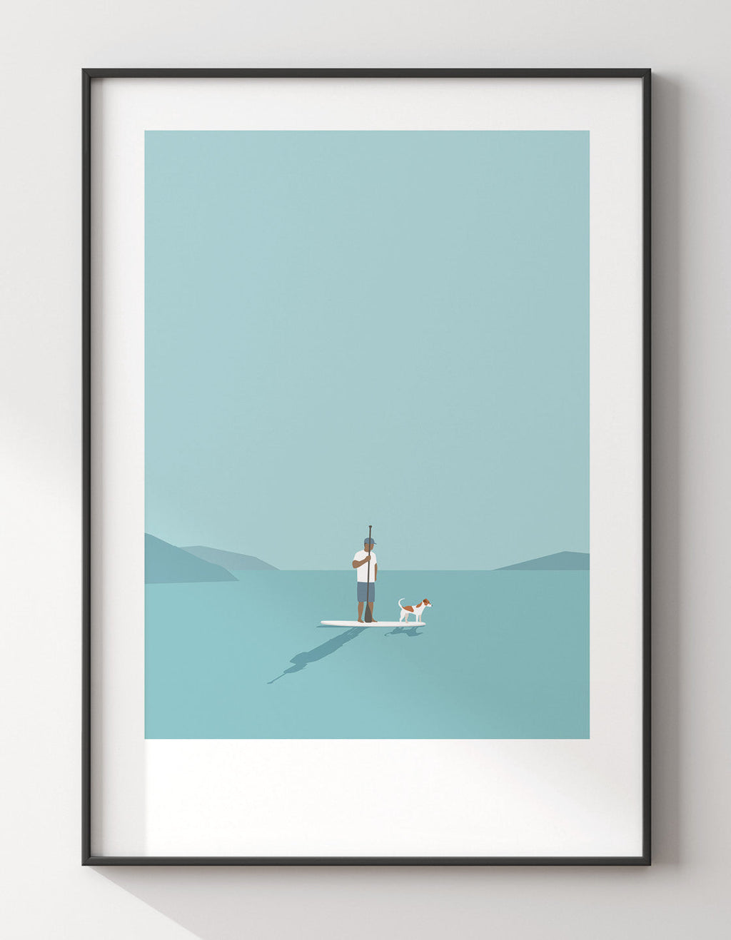 Paddleboarder et chien