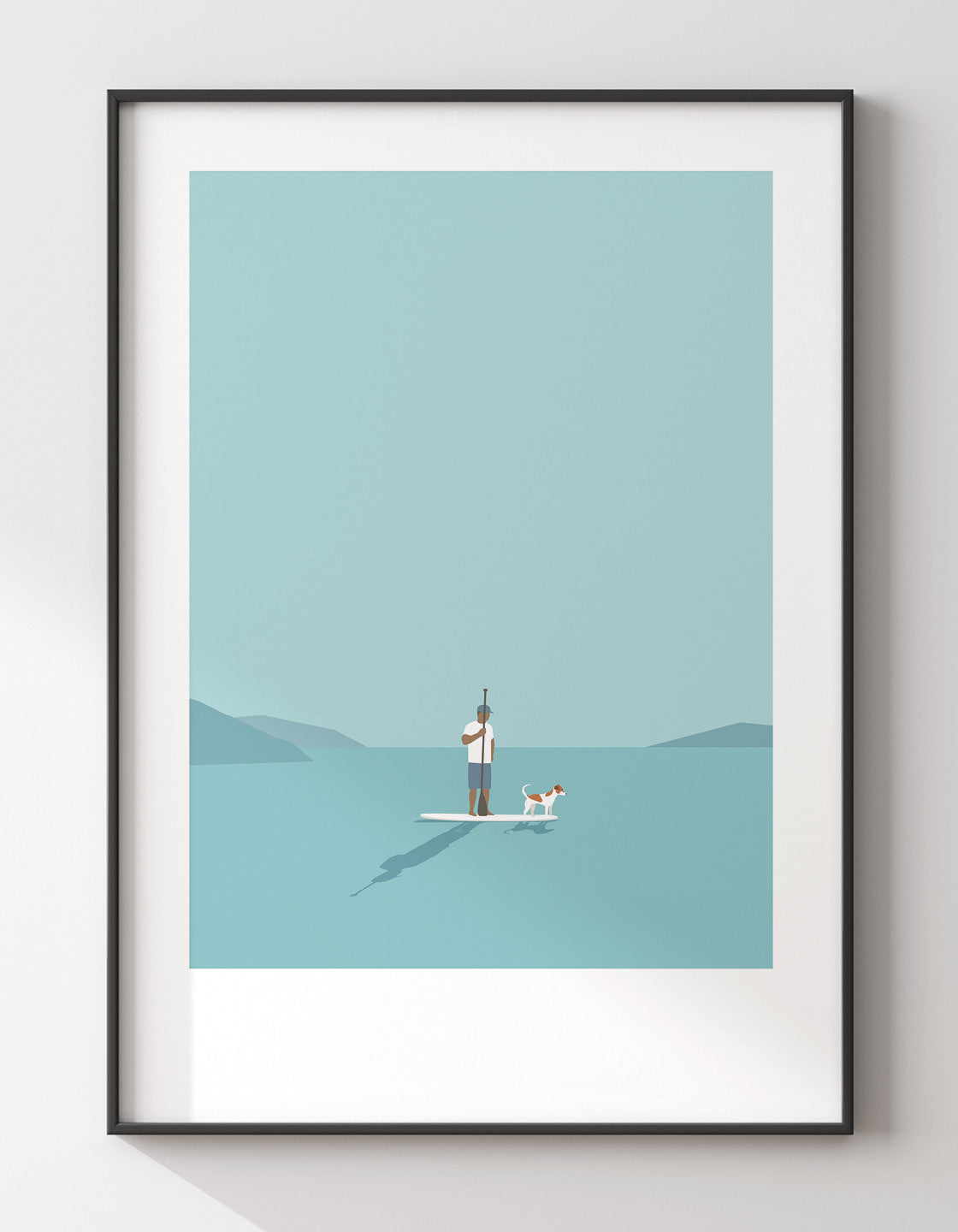 Paddleboarder et chien