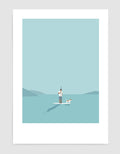 Paddleboarder et chien