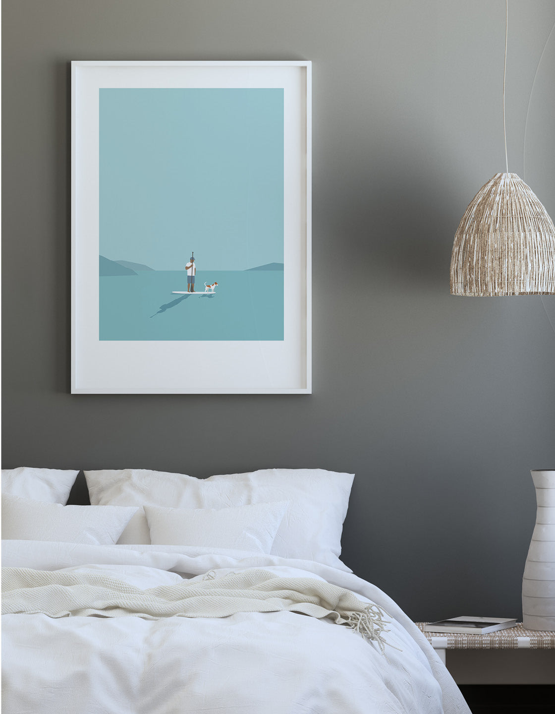 Paddleboarder et chien
