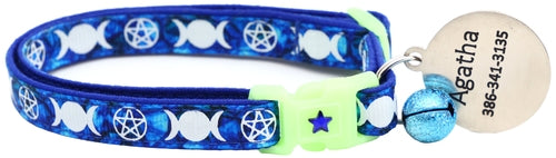 Familiar de Sorcière sur Collier de Chat Saphir