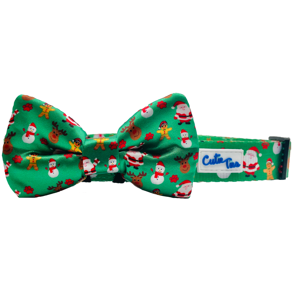Collier de Noël Festif Vert pour Chien