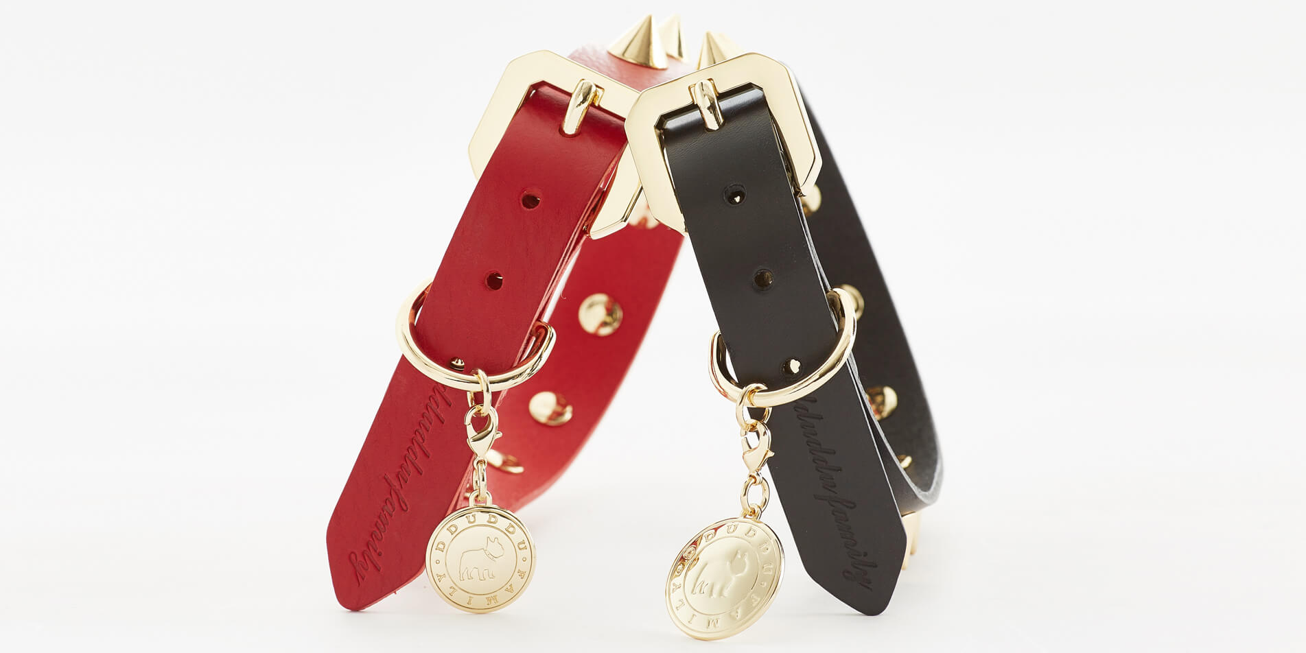 Collier en Cuir Végétal Rouge