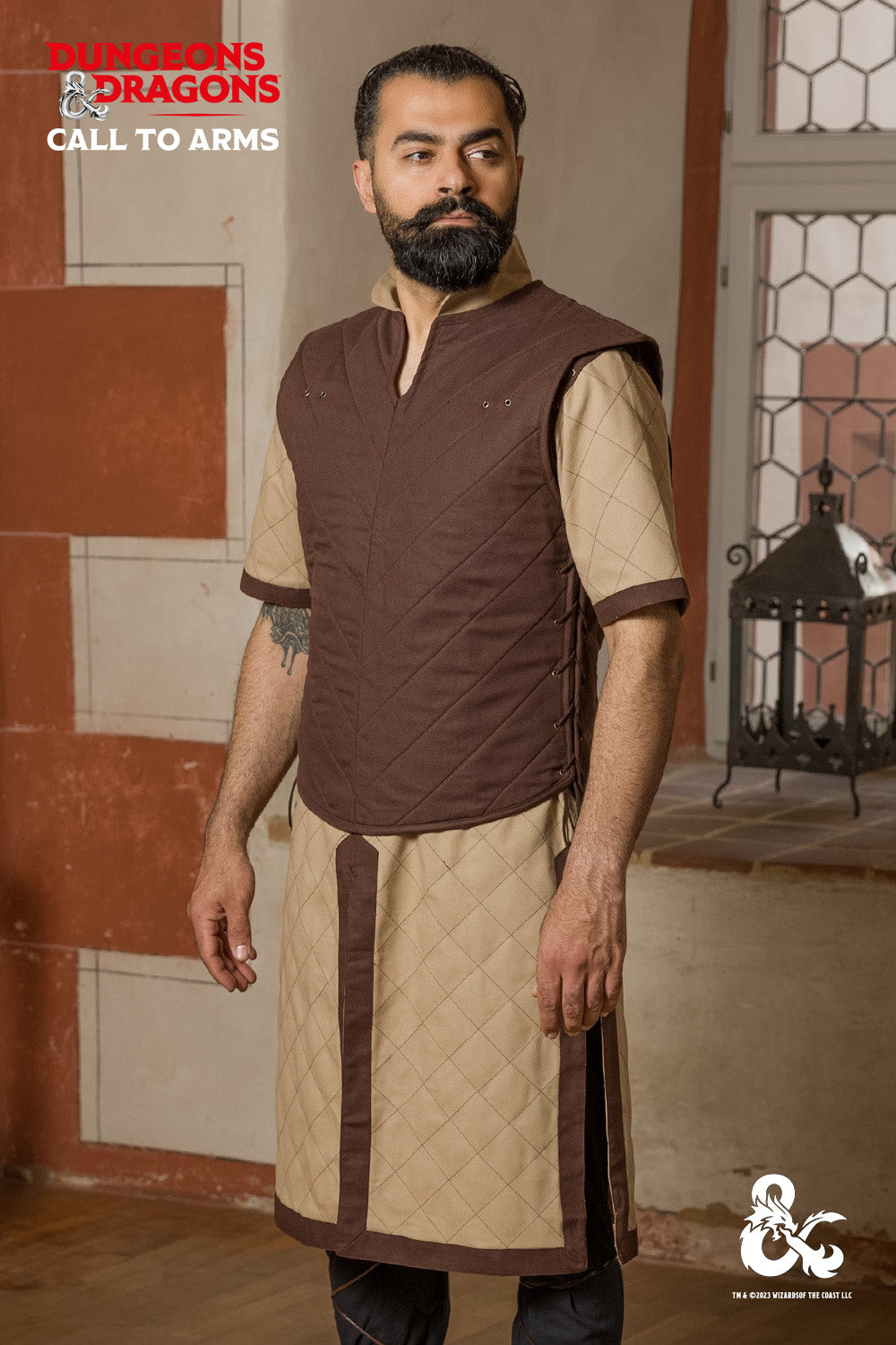 Gilet de Combattant Dungeons & Dragons Marron