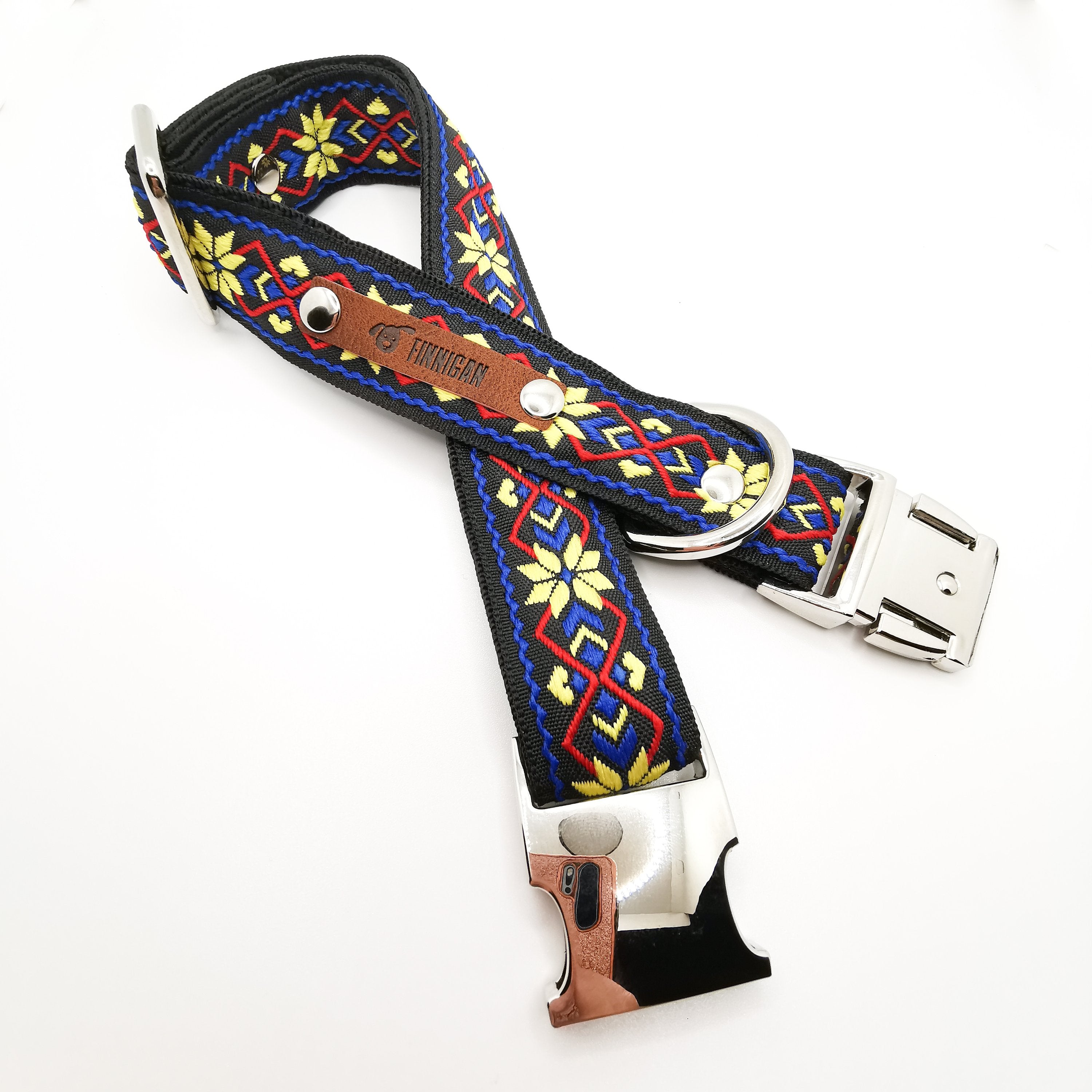 Collier pour chien en coton personnalisé Pawfect grand modèle