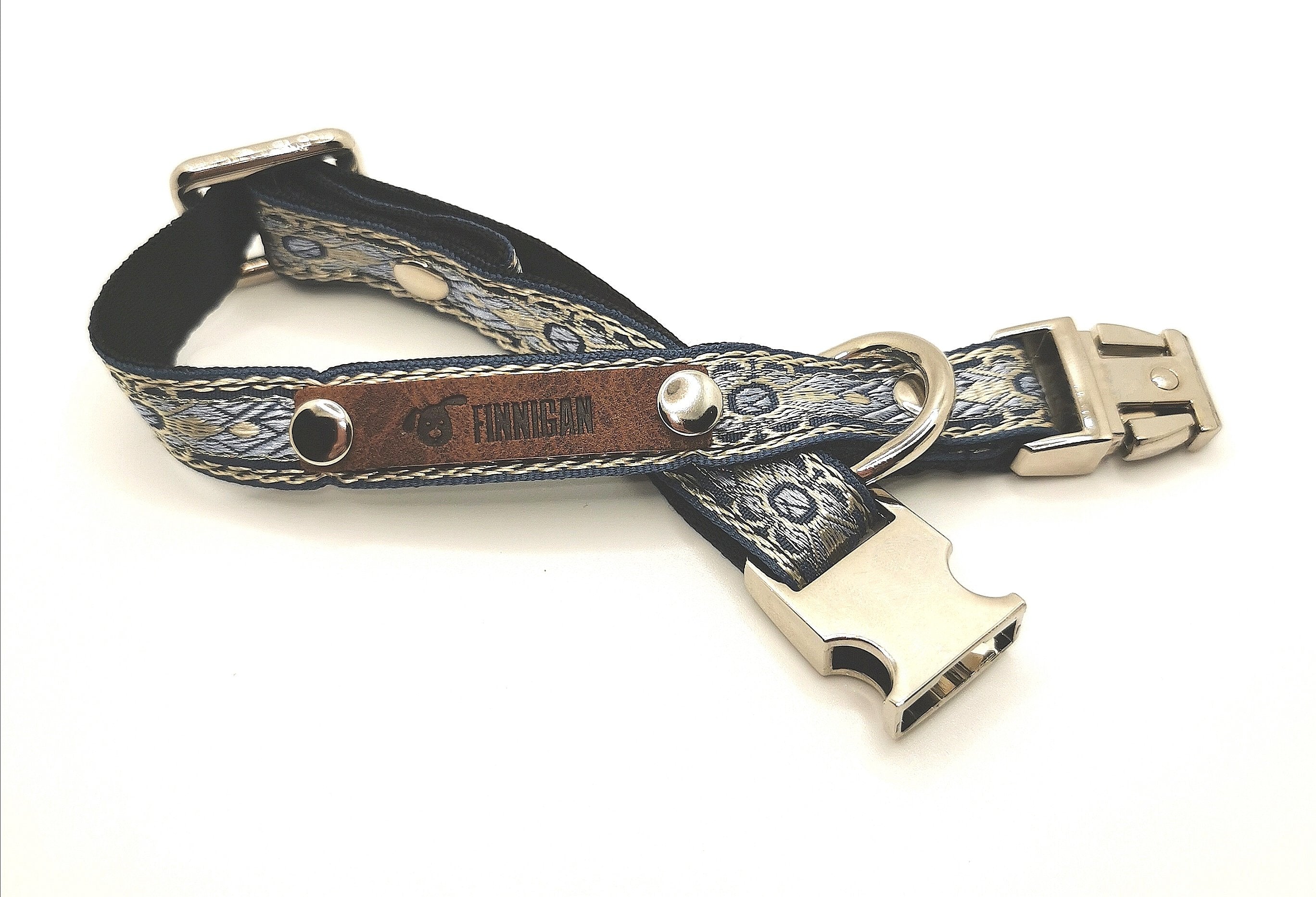 Collier Chien Gravé en Coton pour Petites Races